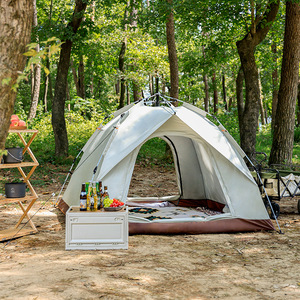 Carpa de Camping Automática para 3-4 Personas, de Apertura Rápida, Impermeable, con Protección Solar, Portátil, de una Sola Capa, de Tela de Poliéster - Product Image 1