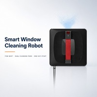 Robot de nettoyage de vitres électrique commercial 2.4G sans infrarouge, télécommande 20m, 60dB silencieux, BLDC sans balais, contrôlé par application pour des vitres sans traces