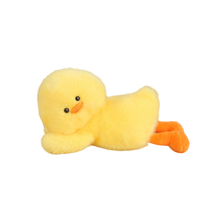 Fabricant de jouets en peluche personnalisés en forme de canard couché, taille paume, avec rembourrage créatif en coton PP, mini animal en peluche, coussin de poignet pour décoration de bureau