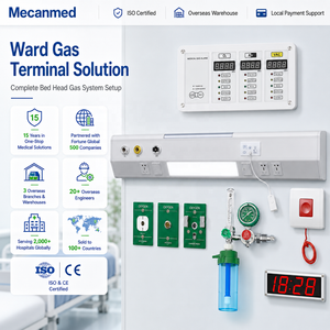 Système de gaz pour tête de lit avec prises d'oxygène, d'air et d'aspiration pour projets de salles d'hôpitaux, fournisseur de dispositifs médicaux Mecanmed Guangzhou - Product Image 1