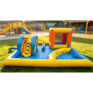 Centro de Juegos Inflable de PVC Comercial para Niños, <span class=keywords><strong>Casa</strong></span> de Brinco al Aire Libre <span class=keywords><strong>con</strong></span> Pared de Escalada, Tobogán, <span class=keywords><strong>Piscina</strong></span> de Chapoteo/<span class=keywords><strong>Piscina</strong></span> de Pelotas - Product Image 1