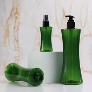 Vente en gros de savon liquide nettoyant vert pour les mains Bouteille en plastique Bouteille cosmétique PET