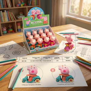 Trottinette à air comprimé Peppa Pig, jouet en TPE à presser, jouet portable pour enfants de 2 à 4 ans - Product Image 2