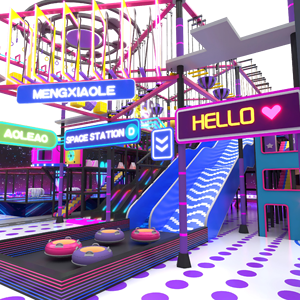 Parque <span class=keywords><strong>de</strong></span> Atracciones con Temática Cibernética <span class=keywords><strong>de</strong></span> Neón Aoleao, Parque Infantil Interior Futurista, Trampolín <span class=keywords><strong>de</strong></span> Ciencia Ficción, Tobogán <span class=keywords><strong>de</strong></span> Nieve Seca, Zonas Interactivas, 500 kg+ - Product Image 2