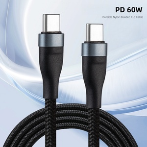 Cable de Datos de Carga Rápida Tipo-C Macho a Macho de 1M 2M, PD60W 480Mbps, Conductor de Cobre Estañado para iPhone 15 16 Pro, Samsung, <span class=keywords><strong>iPad</strong></span> - Product Image 1