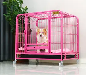 धातु बाधा playpen पालतू व्यायाम लोहे की बाड़ कुत्ते के पिंजरे kennel बाड़ शौचालय के साथ Foldable धातु पालतू व्यायाम और Playpen