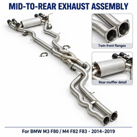 Collecteur d'échappement de luxe à soupapes en acier inoxydable de 1,5 mm d'épaisseur avec croisement à double tuyau pour M3 F80 M4 F82 F83 S55 3.0T 2014-2019