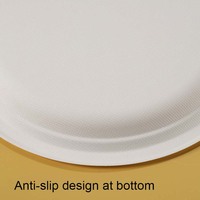 Assiettes en papier de bagasse de canne à sucre jetables écologiques de 6 7 9 10 pouces 100% assiettes compostables pour les fêtes