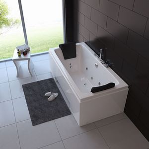 <span class=keywords><strong>Baignoire</strong></span> de trempage de massage en acrylique blanc de 1.70m Design rectangle moderne pour une utilisation en hôtel - Product Image 4