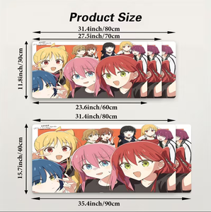 Tapis de souris multi-tailles <span class=keywords><strong>Rock</strong></span> Image, discret et polyvalent, s'intègre facilement à divers bureaux, offrant un suivi précis de la souris. <span class=keywords><strong>Bocchi</strong></span> - Product Image 4