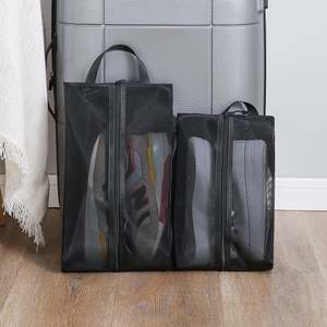 Sac à chaussures personnalisé avec logo imprimé, fermeture éclair, poignée, rangement de voyage, cubes d'emballage en nylon, polyester pour l'organisation des chaussures - Product Image 6