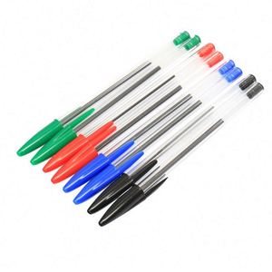 Factory Wholesale Custom 1.0Mm Logo Plastic Ballpoint Black Blue Red Promotional <b>Pen</b> - Product Image 2