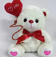 Ballons en forme de cœur colorés pour la Saint-Valentin - Jouet en peluche doux et câlin