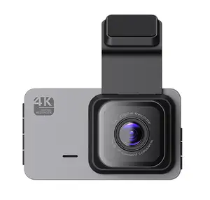 Manyetik taban araba kamera GPS 4K Dashcam ön ve arka çift kamera 4K Wifi kablosuz çizgi kam