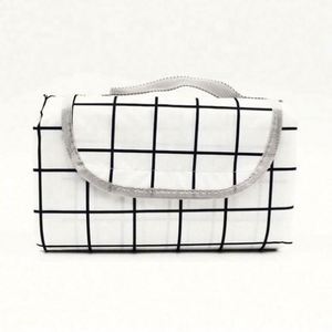 150CM*200CM Custom Printing White Plaid Leisure Outdoor Foldable Lightweight Durable Oxford Cloth Waterproof Reusable <b>Mat</b> - Product Image 1