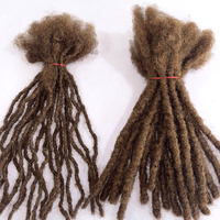 Estensioni Dreadlock Intrecciati Permanenti in Capelli Umani al 100% Fatti a Mano, Tingibili, per Saloni
