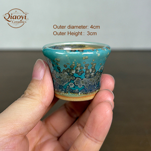 Mini pots à fleurs en porcelaine créative Yixing, forme naturelle, surface émaillée cuite au four, écologiques, durables, jardinière - Product Image 4