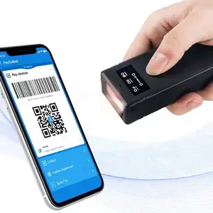 Leitor de código de barras portátil sem fio BX12, 1D 2D QR, portátil, com dente azul, para armazém logístico, sensor de código de barras