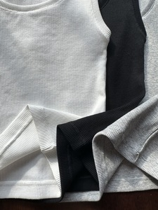 Top Senza Maniche Aderente ad Alta Elasticità per Donna con Logo Personalizzato, Canotta in <span class=keywords><strong>Cotone</strong></span> di Alta Qualità con Trattamento all'Ammoniaca - Product Image 6