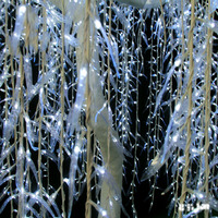 Lumière LED étanche IP65 en forme de saule pleureur 2,8 m pour décoration extérieure commerciale de jardins, paysages, hôtels, mariages et parcs