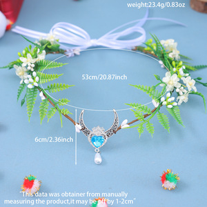 Tiara de bosque de hojas encantadas hecha a mano, tiara de bosque de Luna, tocado de elfo, corona de hadas, tiara de elfo con ramas, dragón de Luna - Product Image 2