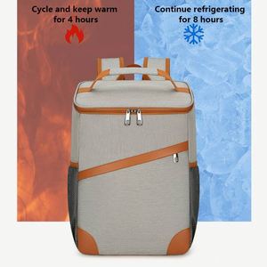 Sac à dos isotherme personnalisé en toile imperméable pour pique-nique, glacière souple pour le déjeuner, idéal pour la gym et l'extérieur - Product Image 4