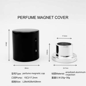 قبعة مغناطيسية سوداء عالية الجودة FEA15 مع ياقة كبيرة لزجاجة عطر مستحضرات التجميل - Product Image 3