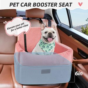 Pet Car Seat Travel <strong>Bed</strong> with Storage Pockets and <strong>Dog</strong> Safety Belt - Product Image 2
