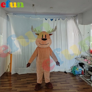 Efun MOQ 1 pieza personalizado Navidad alce ciervo mascota disfraz tamaño adulto caminar <span class=keywords><strong>Animal</strong></span> mascota disfraz para la venta - Product Image 4