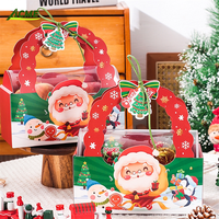 Gâteau portable de Noël mat prêt en stock et boîte à biscuits Matériau en papier PET durable biodégradable pour l'emballage des aliments