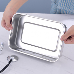 صينية أدوات جراحية من الفولاذ المقاوم للصدأ من KSMED مع غطاء، صندوق تعقيم مع فتحات - Product Image 4