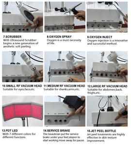 Máquina facial multifunción 11 en 1 <span class=keywords><strong>terapia</strong></span> <span class=keywords><strong>de</strong></span> oxígeno rejuvenecimiento facial chorro <span class=keywords><strong>de</strong></span> <span class=keywords><strong>agua</strong></span> para el cuidado facial - Product Image 4