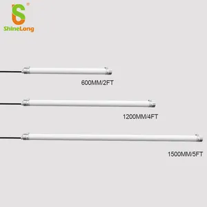 Shinelong Perlengkapan Lampu Linear Batten, Lampu Tabung Led PC 120 Derajat Tahan Panas Redup Tahan Air IP66