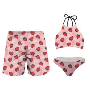 Traje de Baño Deportivo de 3 Piezas Personalizado para Mujer, Bikini Tamanna, Ropa de Playa con MOQ Bajo de 50 Unidades, Conjunto de Bikini Estampado para Parejas - Product Image 5