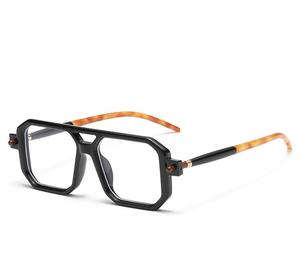Chanceux 2025 Vintage Double pont cadre lunettes Transparent carré couleur bonbon lunettes de soleil ombre à paupières pour femmes hommes - Product Image 5