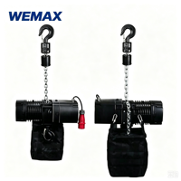 Palans électriques à chaîne en acier certifiés CE WEMAX 0,5-2 tonnes, télécommande, protection IP65, 220-480V, pour la construction de scènes de concert, ISO