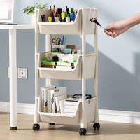 Étagères de rangement XF003 au sol, simples, pour la maison, pour enfants, multi-niveaux, avec roulettes, contre le mur