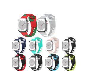 สายรัดกันน้ําและกันเหงื่อสีคู่ที่สร้างสรรค์และทันสมัยสําหรับ <span class=keywords><strong>AppleWatch</strong></span> Series1-9 สําหรับสายนาฬิกาซิลิโคน Iwatch - Product Image 1