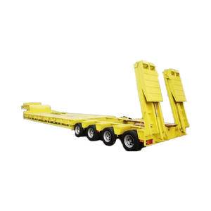 Nhà máy thủy lực nối dài 3 trục 60-100 tấn lowboy loader thép lowbed bán Trailer cho bán - Product Image 2
