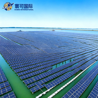 Système solaire aquatique photovoltaïque à double usage pour la pêche, support de poteau photovoltaïque pour station d'énergie aquacole