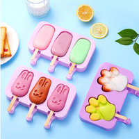 Moule à glaces maison en silicone avec couvercle pour bâtonnets de fromage et sucettes glacées
