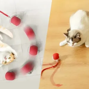 Durable Plastic Smart Pet Interactive Eco-Friendly Rechargeable Automatic Rolling Ball Boredom Buster Fun Tail <strong>Cats</strong> - Product Image 3