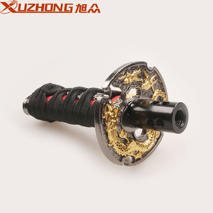 Poignée de levier de vitesses Xuzhong Samurai pour transmission automatique, noir et rouge, ergonomique, en alliage d'aluminium, bois et tissu - Product Image 1