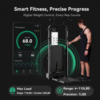 Estación de Entrenamiento de Fuerza FRS Smart Home Gym, Máquina de Cable con Pantalla Táctil de 32 Pulgadas, Resistencia de 120 kg, Fitness