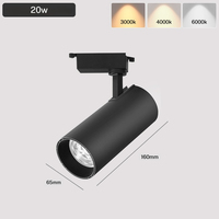 Système d'éclairage sur rail LED magnétique en aluminium, nouveau design, 6W/12W SMD, blanc chaud, sans scintillement, projecteur linéaire sur rail, CRI 80