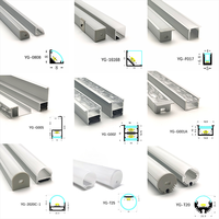 Profils en plastique sur mesure de taille moyenne, type 3, profilé en aluminium pour bande LED, boîte d'échantillons linéaires pour LED