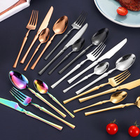 Ensemble de couverts en acier inoxydable LFS, forme classique, pour restaurant, hôtel, usage domestique, anti-rouille, surface miroir