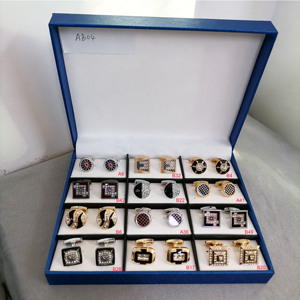 Pronto <span class=keywords><strong>per</strong></span> la spedizione 12 paia di stile a buon mercato in lega materiale <span class=keywords><strong>gemelli</strong></span> con scatola di imballaggio - Product Image 6