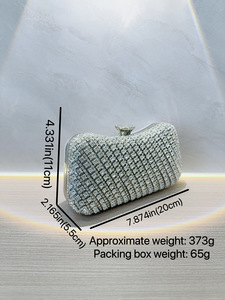 New Cross-border Diamond-encrusted Polyester <b>Clutch</b> Bag Model Y205 China-made Women-Spring Evening Dress Cheongsam Tanjing - Product Image 2