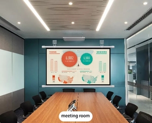 Màn Hình Máy Chiếu Móc Treo Tường Thông Thường Trực Tiếp Của Nhà Sản Xuất Màn Hình Chiếu Hd Buổi Họp Giảng Dạy Cho Gia Đình Văn Phòng - Product Image 3